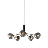 Modern Sputnik Black Glass Globes Chandelier   Image - 8