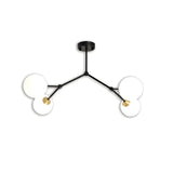 Modern Sputnik Dining Room Glass Globes Chandelier Image - 14