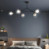 Modern Sputnik Dining Room Glass Globes Chandelier Image - 21