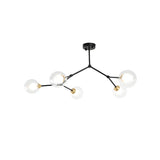 Modern Sputnik Dining Room Glass Globes Chandelier Image - 24