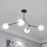 Modern Sputnik Dining Room Glass Globes Chandelier Image - 27