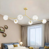 Modern Sputnik Dining Room Glass Globes Chandelier Image - 33