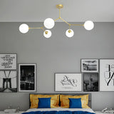 Modern Sputnik Dining Room Glass Globes Chandelier Image - 51