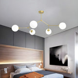 Modern Sputnik Dining Room Glass Globes Chandelier Image - 53