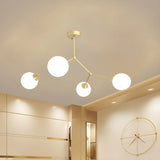 Modern Sputnik Dining Room Glass Globes Chandelier Image - 58