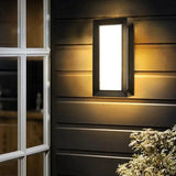 Modern Square Black Metal Outdoor Waterproof Wall Light Image - 16