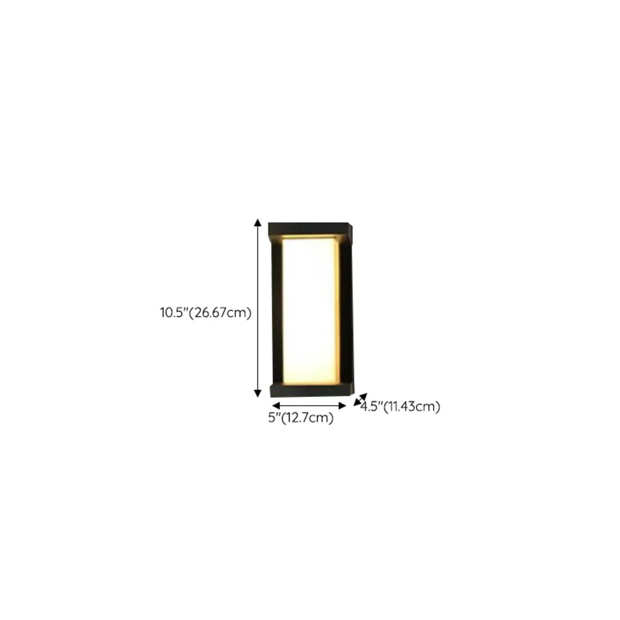 Modern Square Black Metal Outdoor Waterproof Wall Light Image - 19