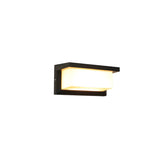 Modern Square Black Metal Outdoor Waterproof Wall Light Image - 2