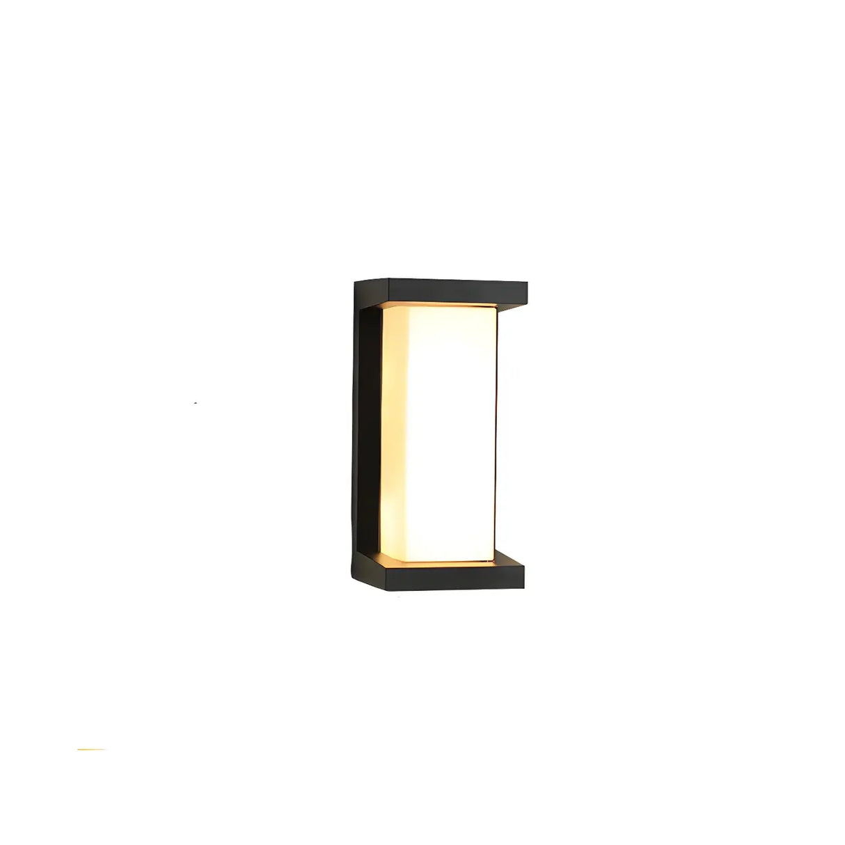 Modern Square Black Metal Outdoor Waterproof Wall Light Image - 7