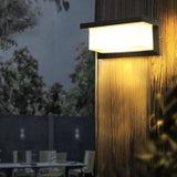 Modern Square Black Metal Outdoor Waterproof Wall Light Image - 8