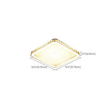 3-Layer Square Crystal LED Semi-Flush Mount Fixture #size