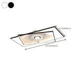 Modern Square Geometric 7 Blade Flush Ceiling Fan Light Image - 28