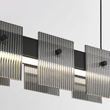 Modern Square Grid Design Linear Island Ceiling Light Image - 14