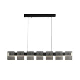 Modern Square Grid Design Linear Island Ceiling Light Image - 2