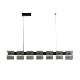 Modern Square Grid Design Linear Island Ceiling Light Image - 5