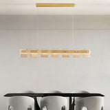 Modern Square Grid Design Linear Island Ceiling Light Image - 6