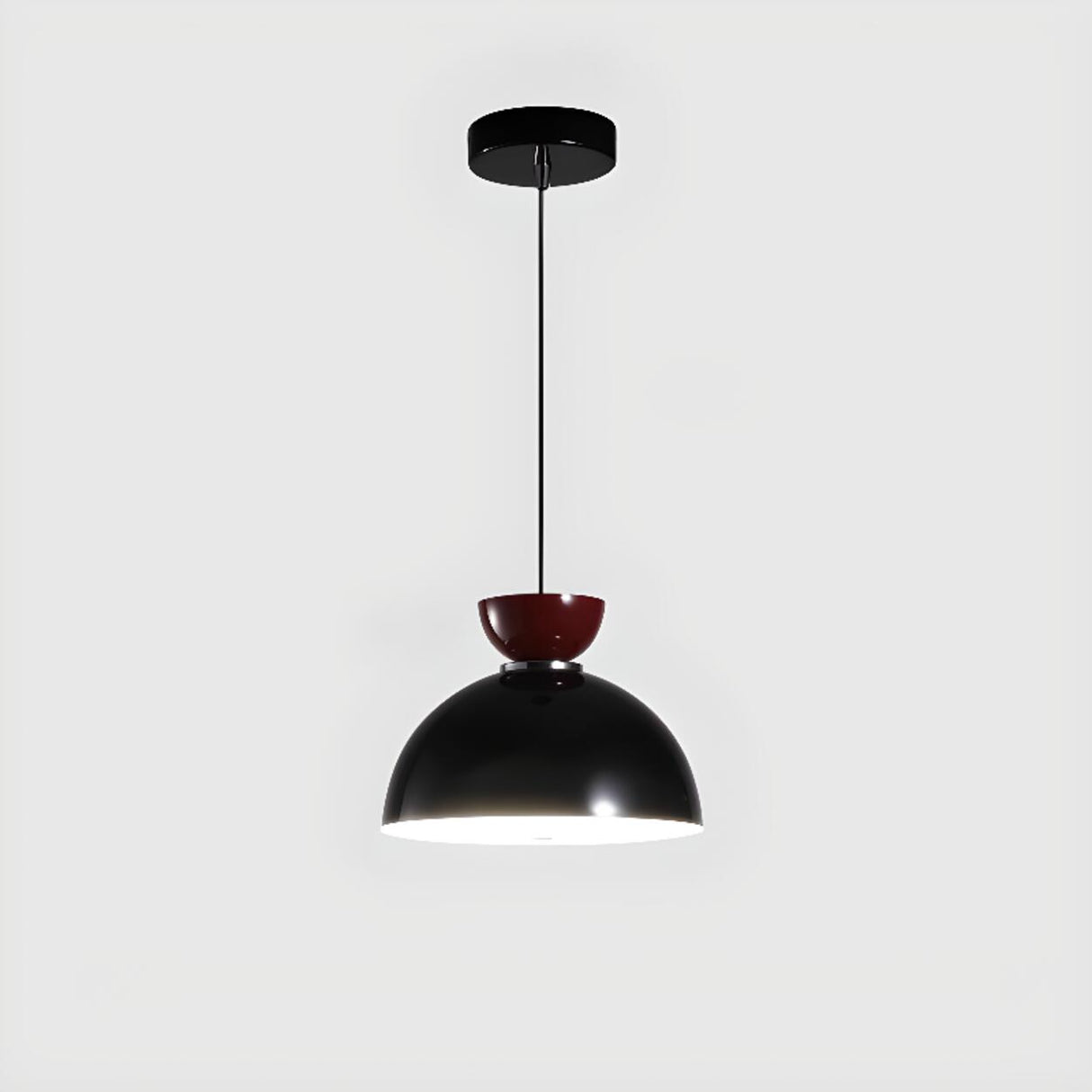 Modern Square LED Red Pendant Light Third Gear Image - 11