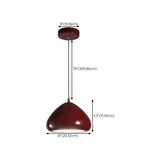 Modern Square LED Red Pendant Light Third Gear Image - 18