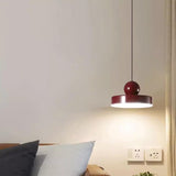 Modern Square LED Red Pendant Light Third Gear Image - 4