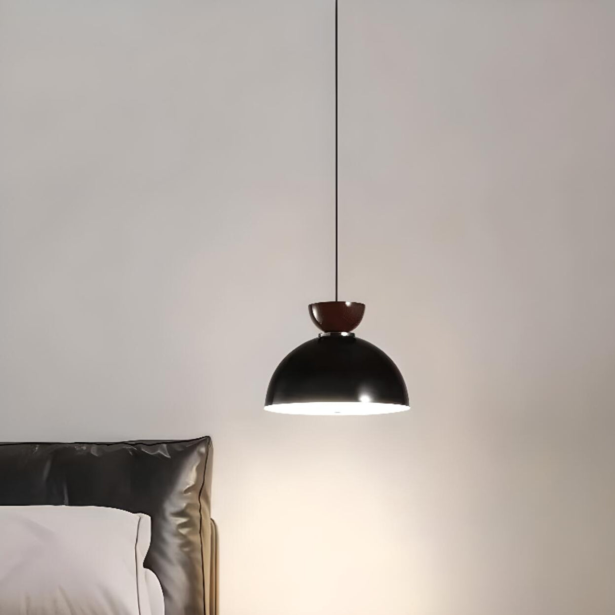 Modern Square LED Red Pendant Light Third Gear Image - 5