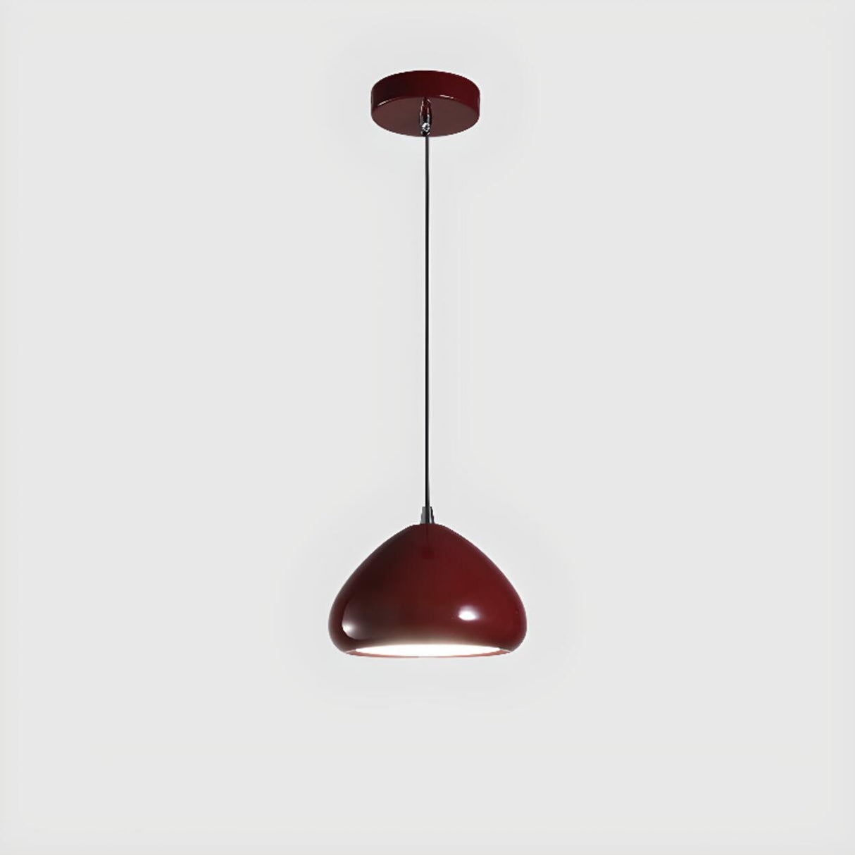 Modern Square LED Red Pendant Light Third Gear Image - 6