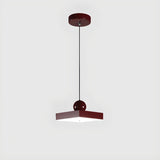 Modern Square LED Red Pendant Light Third Gear Image - 9