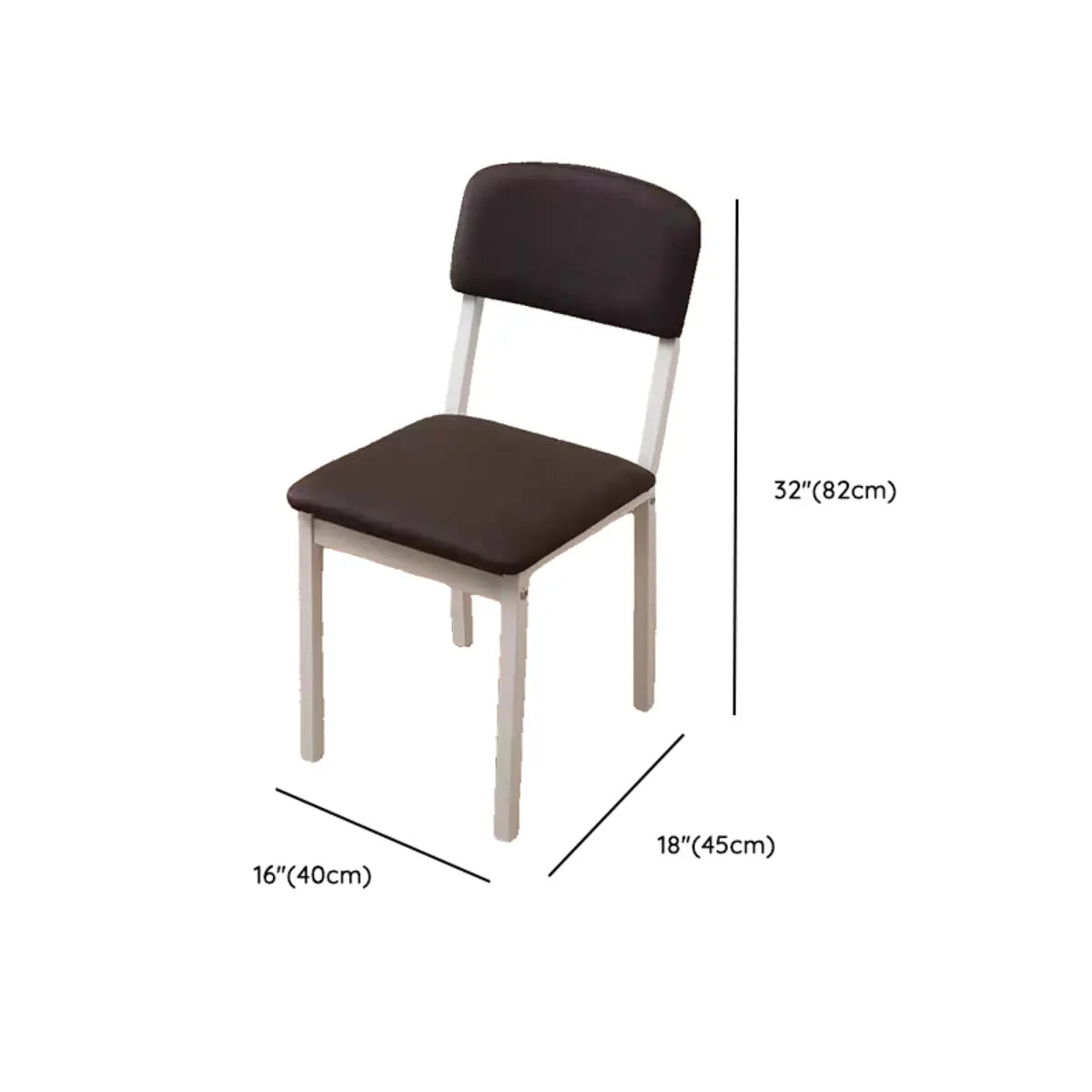 Modern Square Metal Office Stool Chair Black White Compact Image - 10