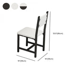 Modern Square Metal Office Stool Chair Black White Compact #size