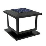 Modern Square Metal Outdoor Solar Lantern Post Light Image - 7