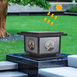 Modern Square Metal Post Light Outdoor Lamp Black Image - 11