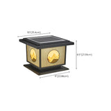 Modern Square Metal Post Light Outdoor Lamp Black #size