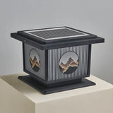 Modern Square Metal Post Light Outdoor Lamp Black Image - 7