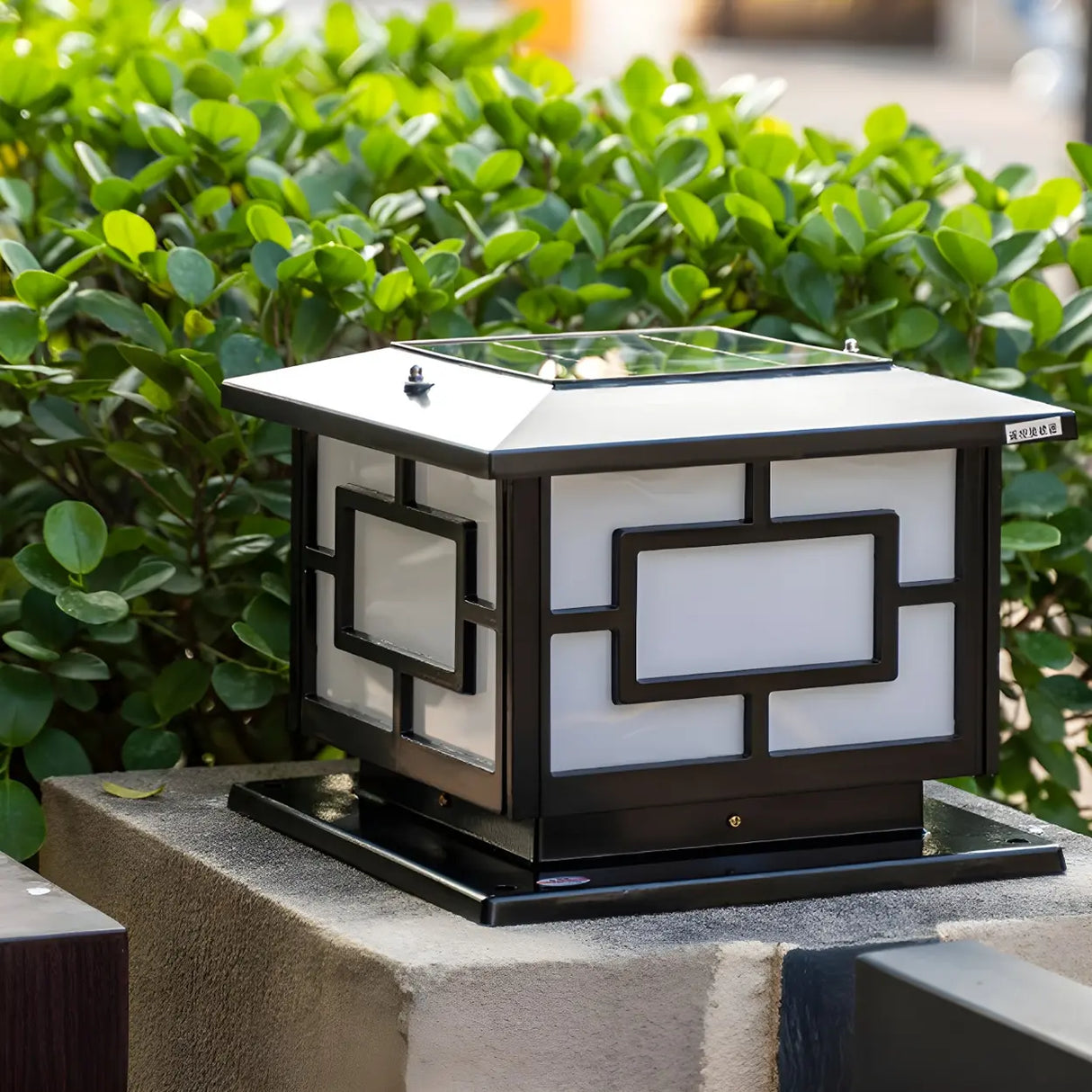 Modern Square Metal Waterproof Outdoor Pillar Lamp Image - 13