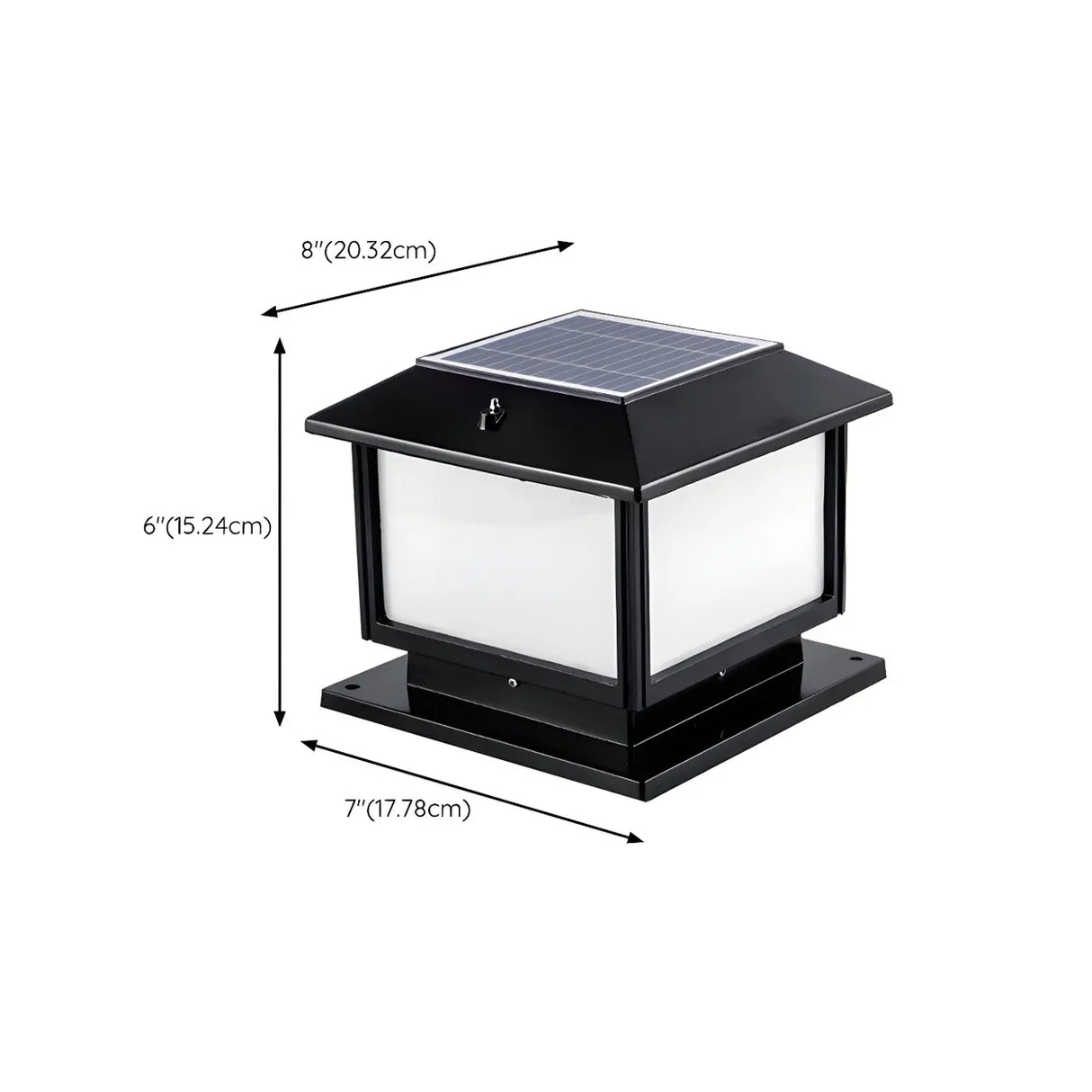 Modern Square Metal Waterproof Outdoor Pillar Lamp Image - 21