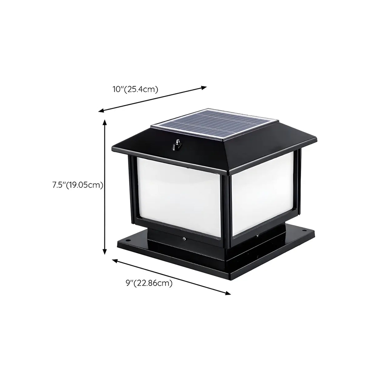 Modern Square Metal Waterproof Outdoor Pillar Lamp Image - 22