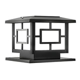 Modern Square Metal Waterproof Outdoor Pillar Lamp Image - 3