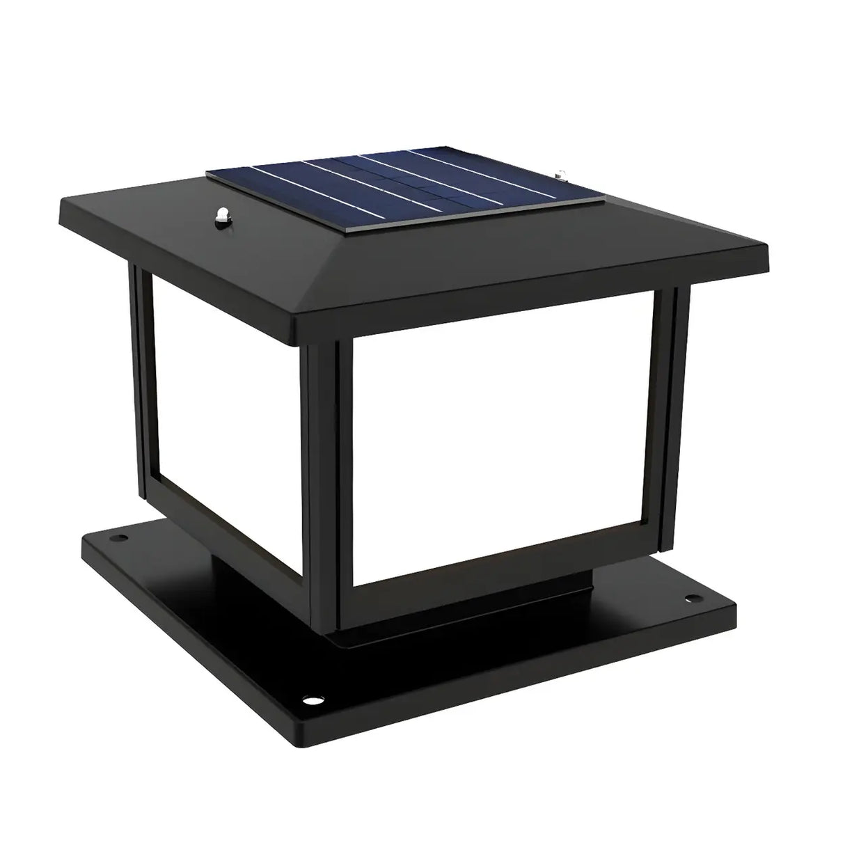 Modern Square Metal Waterproof Outdoor Pillar Lamp Image - 9