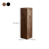 Modern Square Solid Wood Black Brown Floor Plant Stand Image - 25