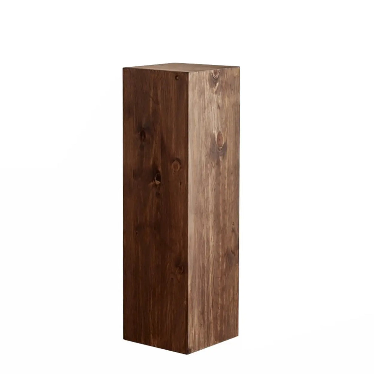 Modern Square Solid Wood Black Brown Floor Plant Stand Image - 6