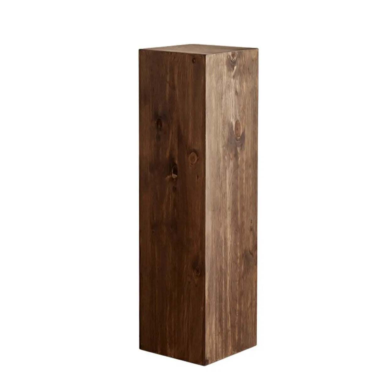 Modern Square Solid Wood Black Brown Floor Plant Stand Image - 8