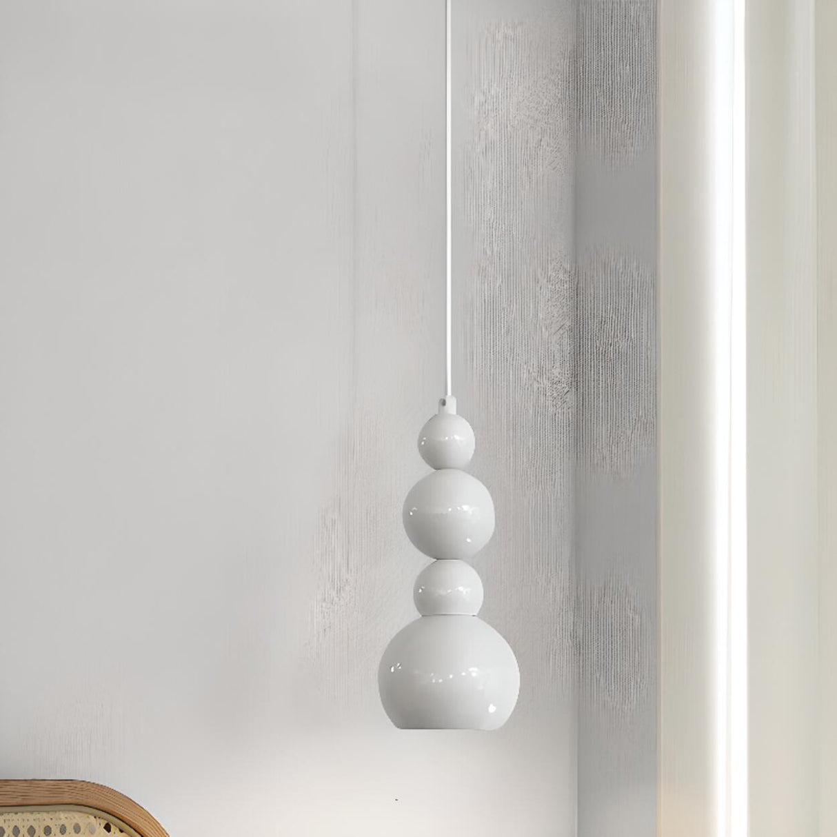 Modern Stacked Globe Metal Bedroom Pendant Light Image - 6