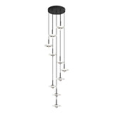 Modern Staircase Clear Acrylic Spiral LED Pendant Light Image - 2