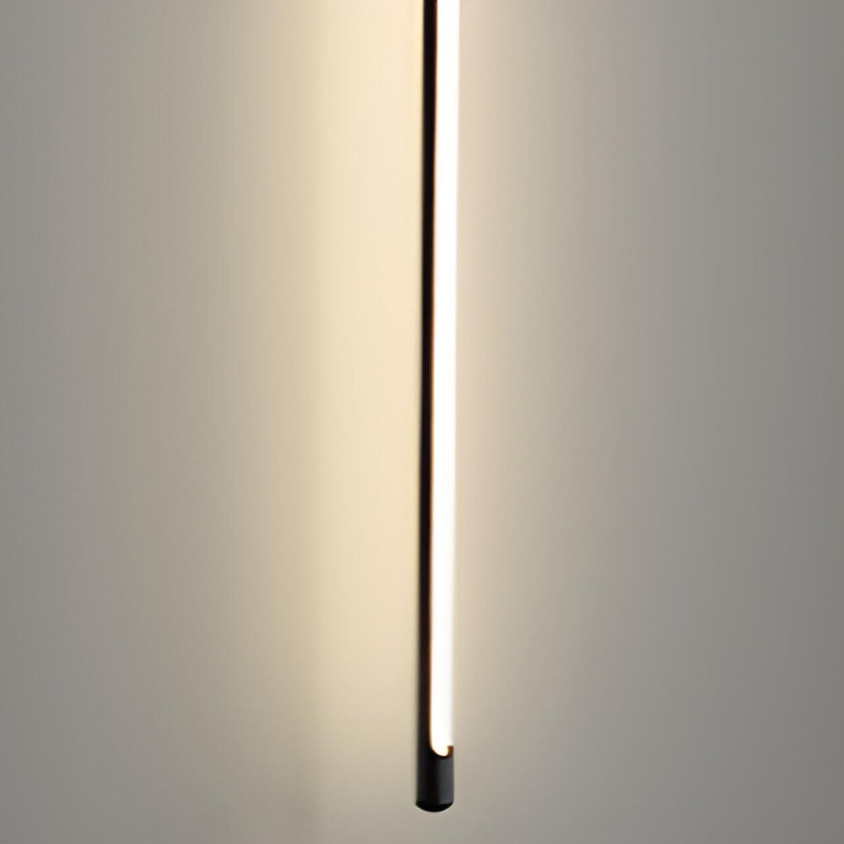 Modern Stairwell Linear LED Gold Strip Pendant Light Image - 21