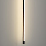 Modern Stairwell Linear LED Gold Strip Pendant Light Image - 21