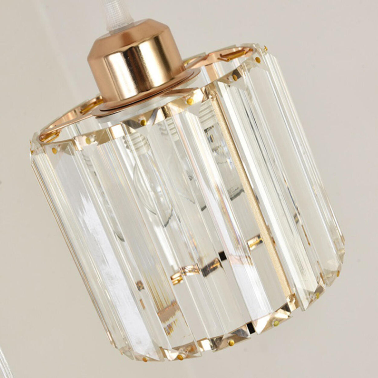 Modern Stairwell Rectangle Crystal Spiral Pendant Light Image - 24