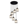 Modern Stairwell Rectangle Crystal Spiral Pendant Light Image - 9