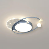 Modern Starburst Grey Flush Mount Light Living Room Image - 12