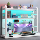 Modern Steel Gaming Desk Organizer Storage Bookcase Image - 11