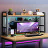 Modern Steel Gaming Desk Organizer Storage Bookcase Image - 5