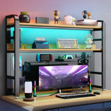 Modern Steel Gaming Desk Organizer Storage Bookcase Image - 7